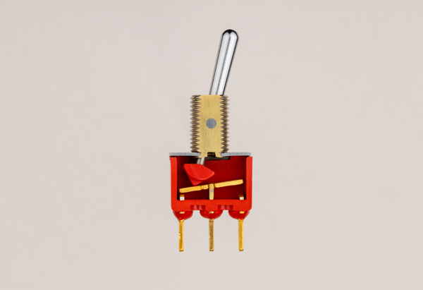 Cross section through a toggle switch