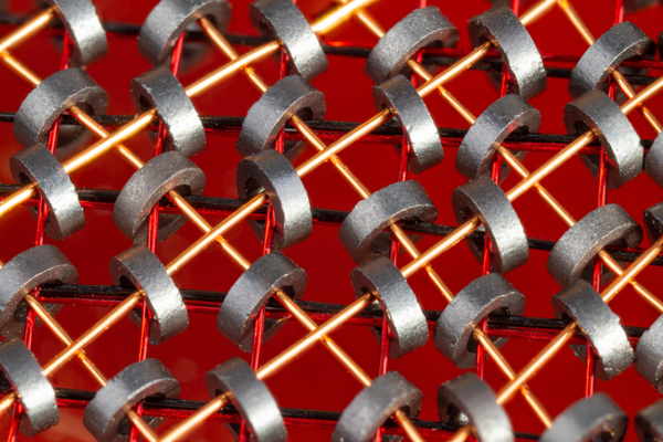 Close up on a core memory plane