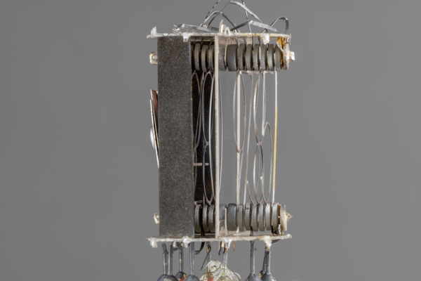 Side view of a NIXIE tube without its cover (Outtake)